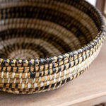 woven grass basket shelf accessory