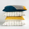 couch pillow bundle teal yellow black stripes