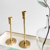 tabletop accessories bundle bronze candlesticks, glass vase,