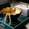 table accessories bundle gold handled marble box gold guilded bowl turquiose tray