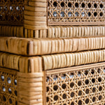 shelf accessories bundle wood rattan boxes